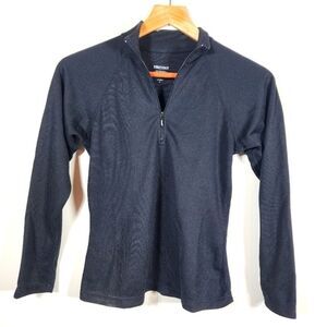 Black Marmot Quarter Zip Dri Fit Style Top Size Small